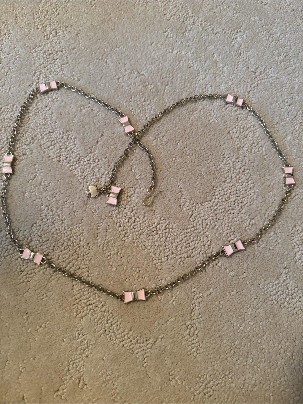 kate spade gold Chain Belt with Pink Bow Accents